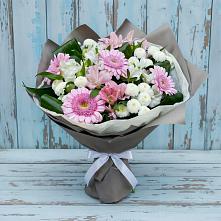 Букет цветов из:  Герберы, Альстромерии и Хризантемы в Эльбрусский