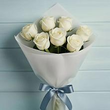 Букет 7 Белых роз Эдлесс Лав в Эльбрусский