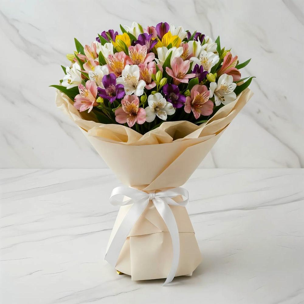 Букет цветов из: Альстромерии в Эльбрусский