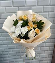 Букет цветов из:  Розы и Хризантемы в Эльбрусский
