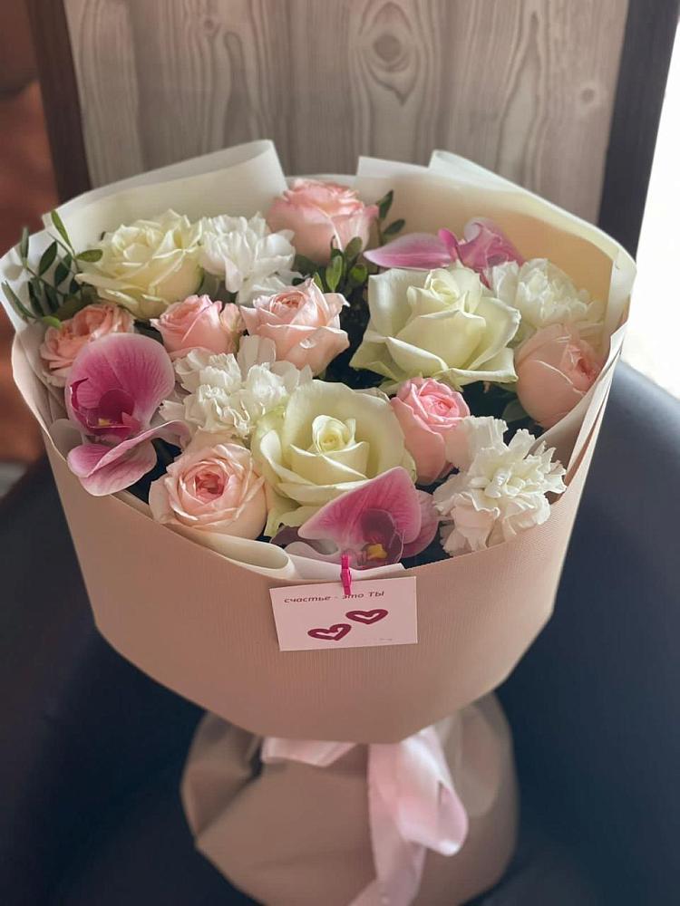 Букет цветов из: Орхидеи, Розы и Гвоздики в Эльбрусский