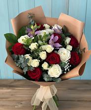 Букет цветов из:  Розы и Альстромерии в Эльбрусский