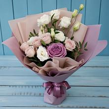 Букет цветов из:  Розы и Лизиантусы #REPLACE_PRED# Эльбрусский