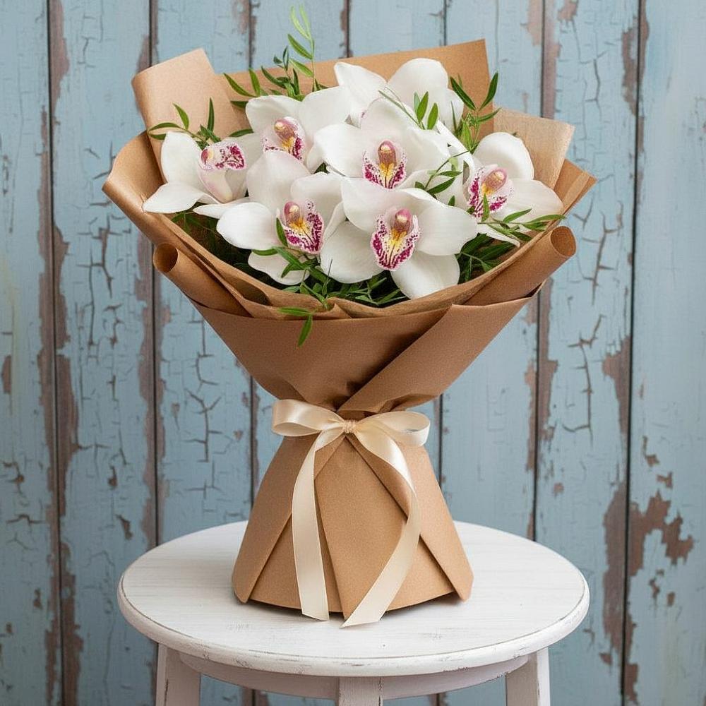 Букет цветов из: Орхидеи и Розы в Эльбрусский