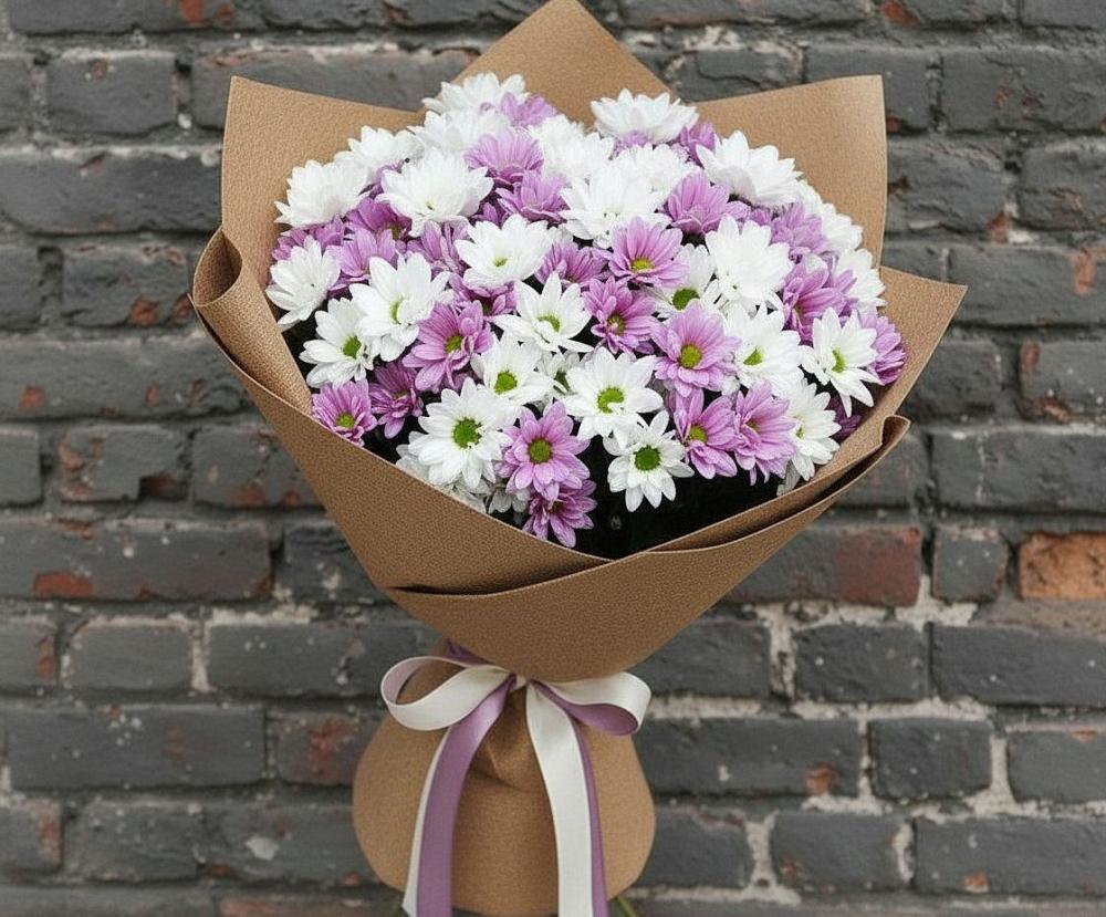 Букет цветов из: Хризантемы в Эльбрусский