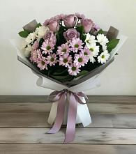 Букет цветов из:  Хризантемы и Розы в Эльбрусский