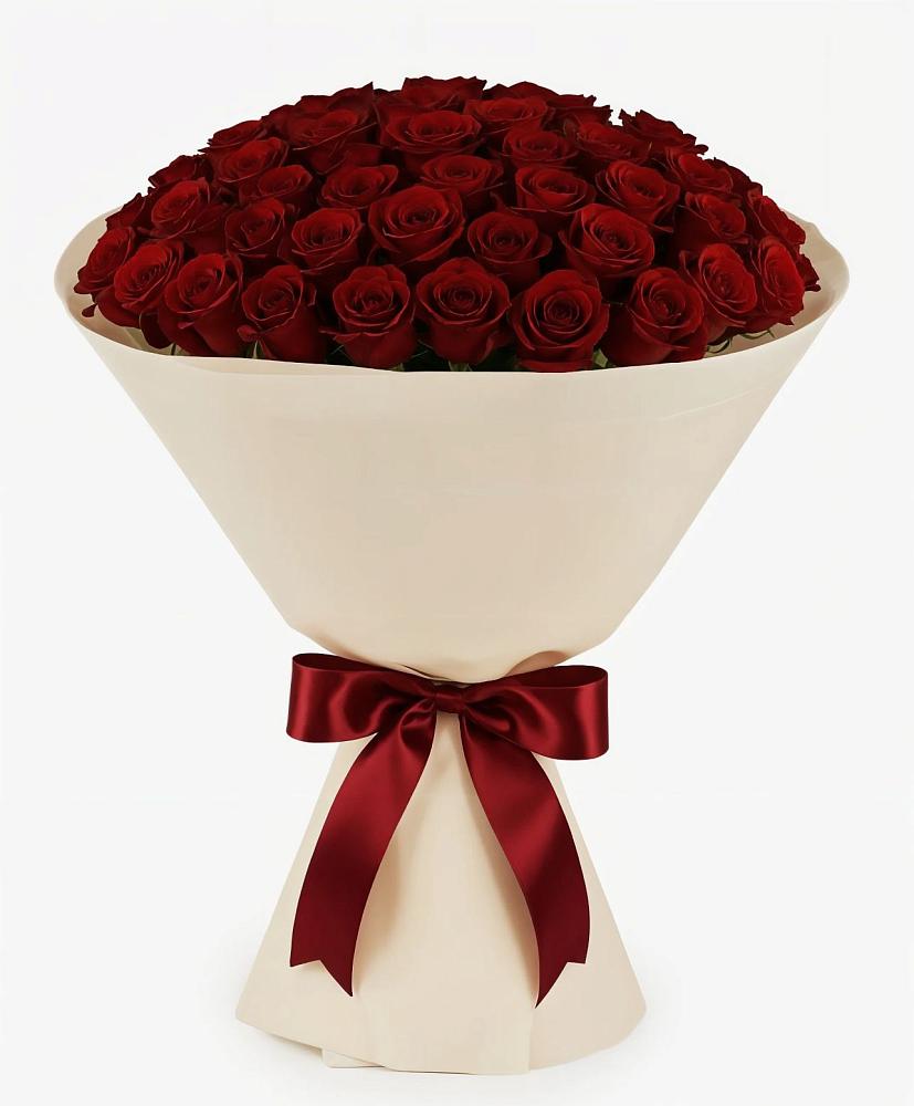 Букет 101 Бордовая роза Блэк Бакарра в Эльбрусский