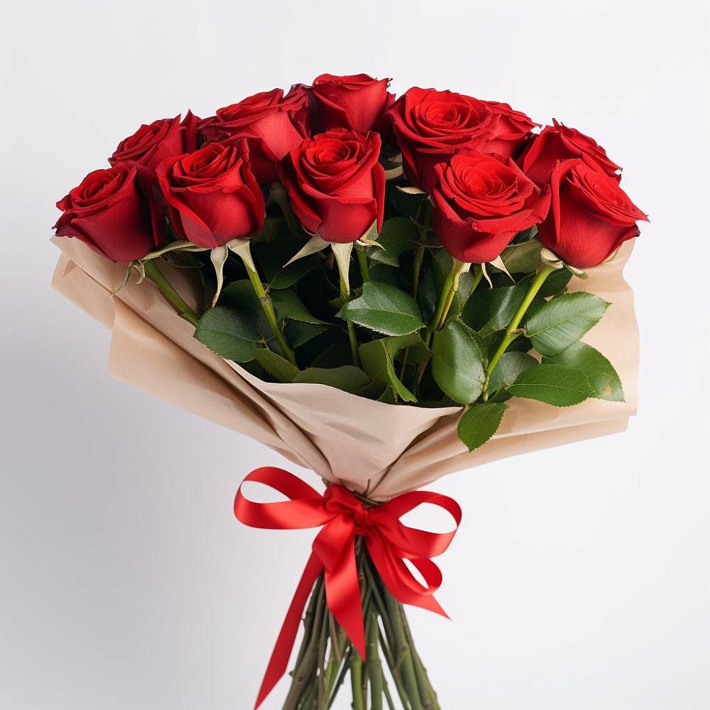 Букет 11 Красных роз Эдлесс Лав в Эльбрусский
