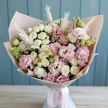 Букет цветов из:  Альстромерии и Розы #REPLACE_PRED# Эльбрусский